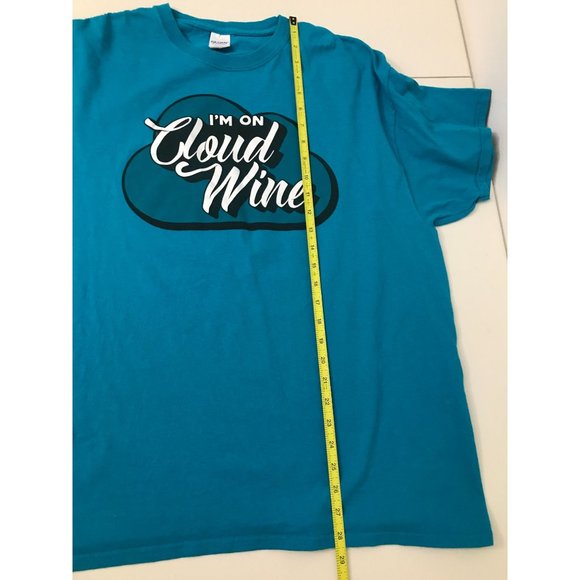 Gildan Heavy Cotton Cloud Wine Mens XL XXL Blue T Shirt *13 - Picture 3 of 4